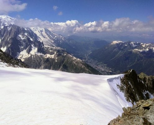 Looking Over The Col des Grands Montets