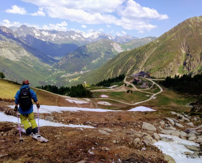 Summer Skiing Grassy Exit