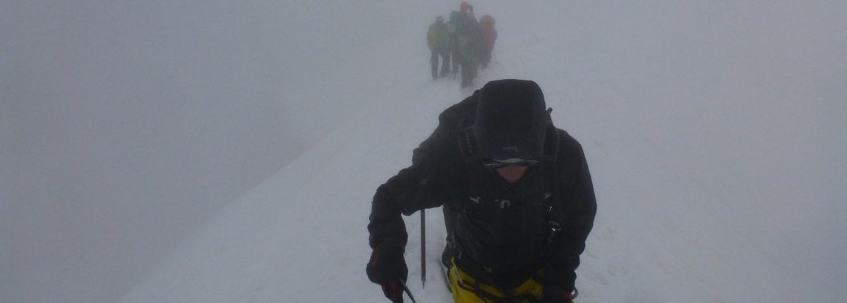 Tough Weather For Alpinists In The Mont Blanc Range