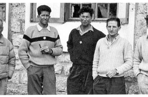 Georges Tairraz, Gaston Rebuffat, Rene Claret- Tournier, Anderl Heckmair and Herman Buhl
